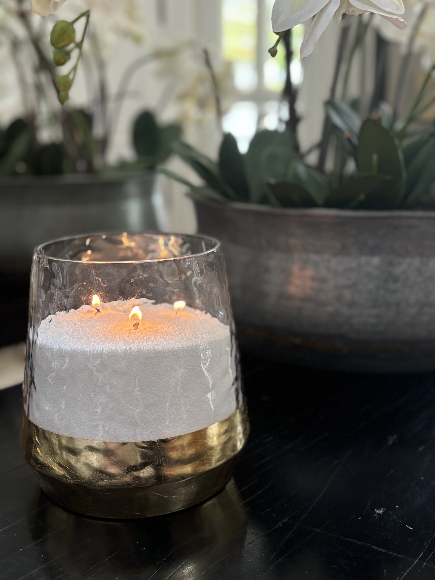 Vela en Perlas Blanco